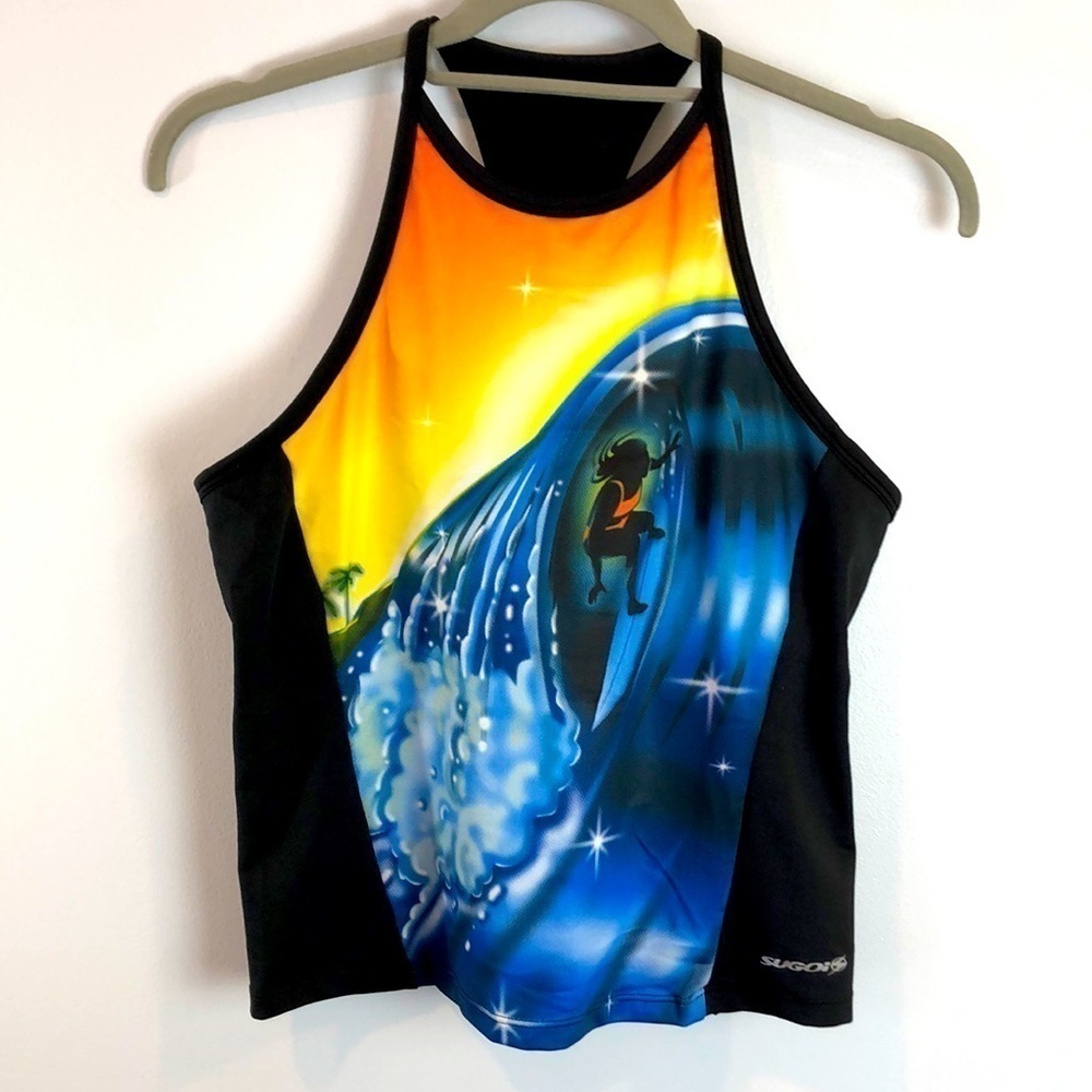 Sugoi Surfer‎ Print Swim Surf Athletic Tank